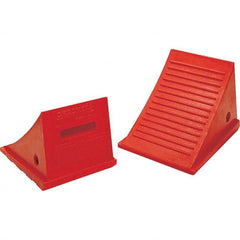 Checkers - 1 2-Piece 9" Wide x 8-1/4" High x 11-1/2" Deep Polyurethane Wheel Chock - USA Tool & Supply
