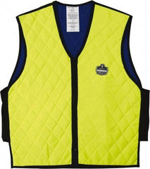 Ergodyne - Size L, Lime Cooling Vest - 38 to 42" Chest, Zipper Front, Nylon - USA Tool & Supply