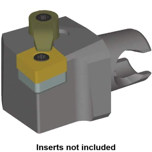 Kennametal - Right Hand Cut, Size KM20, CN.. Insert Compatiblity, Modular Turning & Profiling Cutting Unit Head - 12.5mm Ctr to Cutting Edge, 25mm Head Length, Series KM Mini - USA Tool & Supply