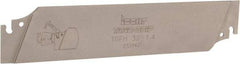 Iscar - 1.26" Blade Height, 0.041" Blade Width, 5-29/32" OAL, Neutral Cut, Single End Indexable Cut-Off Blade - TGFH Blade, Tang-Grip Series - USA Tool & Supply