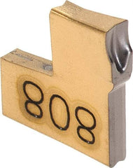 Iscar - TAG1.4 IC808 Grade, 0.0551" Cutting Width, Carbide Cutoff Insert - Neutral Lead Angle, 0.0063" Cnr Rad, TiAlN/AlTiN/TiN Coated, Single End - USA Tool & Supply