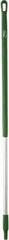 Vikan - 51 x 1-1/4" Aluminum Squeegee Handle - European Threaded Connection, Green - USA Tool & Supply