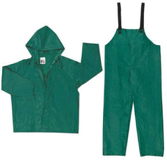 MCR Safety - Size 4XL, Green, Chemical, Rain, Disposable Encapsulated Suit - Attached Hood - USA Tool & Supply