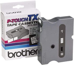 Brother - 3/4" Wide x 600" Long, White Tape Cassette - For Label Maker - USA Tool & Supply