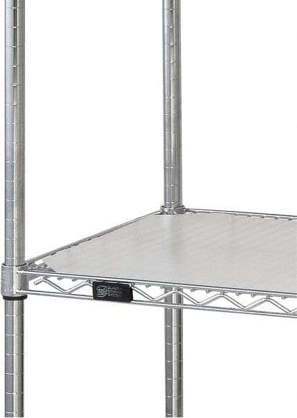 Quantum Storage - 24" Wide, Open Shelving Accessory/Component - HDPE, Polyethylene Finish, 72" Long, Use with Wire Shelving Units - USA Tool & Supply