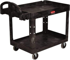 Rubbermaid - 500 Lb Capacity, 17" Wide x 38-3/8" Long x 32-3/4" High Standard Utility Cart - 2 Shelf, Plastic - USA Tool & Supply