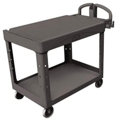 Rubbermaid - 750 Lb Capacity, 25" Wide x 53-5/8" Long x 32-1/4" High Standard Utility Cart - 2 Shelf, Plastic - USA Tool & Supply
