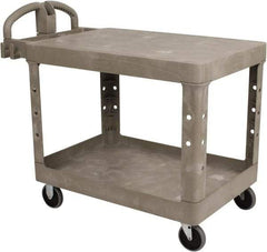 Rubbermaid - 500 Lb Capacity, 25" Wide x 43-7/8" Long x 32-1/4" High Standard Utility Cart - 2 Shelf, Plastic - USA Tool & Supply