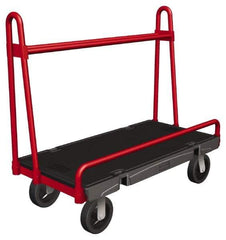 Rubbermaid - 2,000 Lb Capacity Structural Foam/Steel Panel Truck - Structural Foam Deck, 24" OAW, Polyolefin Casters - USA Tool & Supply