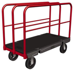 Rubbermaid - 2,000 Lb Capacity Structural Foam/Steel Panel Truck - Structural Foam Deck, 24" OAW, Polyolefin Casters - USA Tool & Supply