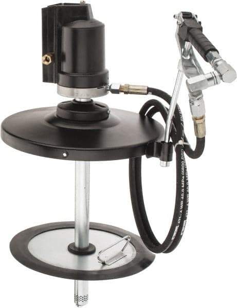PRO-LUBE - Grease Lubrication 1 Lb/min Flow Steel Air-Operated Pump - For 25 to 50 Lb & 5 Gal Container - USA Tool & Supply