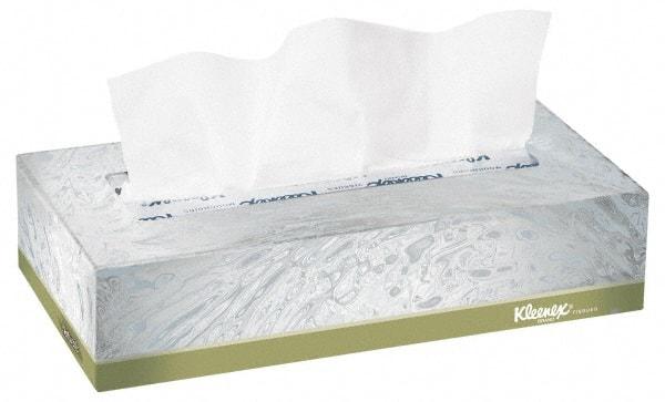 Kleenex - Flat Box of White Facial Tissues - 2 Ply - USA Tool & Supply