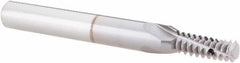 Vargus - 1/4-20, 7/16-20, 1/2-20, 3/4-20, 1-20 UNC, UNEF, UNF, 0.192" Cutting Diam, 3 Flute, Solid Carbide Helical Flute Thread Mill - Internal Thread, 0.525" LOC, 2.244" OAL, 1/4" Shank Diam - USA Tool & Supply