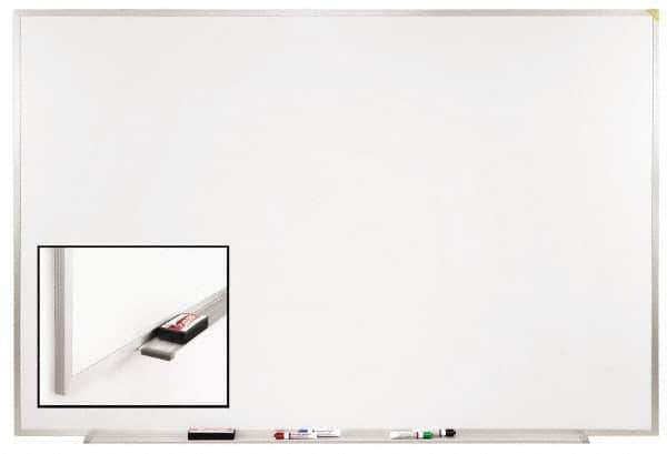 Ghent - 48-1/2" High x 72-1/2" Wide Porcelain on Steel Magnetic Marker Board - Aluminum Frame, 2.63" Deep - USA Tool & Supply