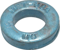 Metric Blue - M6 Screw, Alloy Steel Standard Flat Washer - 6.87mm ID x 13mm OD, 2.7mm Thick - USA Tool & Supply