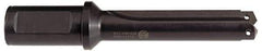 Allied Machine and Engineering - Series 0, 13 to 17.5mm Diam, 20mm Diam Straight Shank with Flange, Straight Flute Spade Drill - 34.9mm Max Depth, 66.3mm Body Length, 105.4mm OAL, Short Length, Through Coolant - USA Tool & Supply