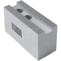 Huron Machine Products - Soft Lathe Chuck Jaws; Jaw Type: Square ; Material: 6160 Aluminum ; Jaw Interface Type: 1.5mm x 60? Serrated ; Maximum Compatible Chuck Diameter (Inch): 10 ; Minimum Compatible Chuck Diameter (Inch): 1 ; Overall Height (Inch): 2 - Exact Industrial Supply