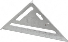 Empire Level - 7" Blade Length, Buffed Finish, Aluminum Rafter Square - 1/16", 0.083", 1/8" Graduation - USA Tool & Supply