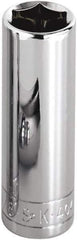 SK - 9/32", 1/4" Drive, Deep Hand Socket - 6 Points, Steel, Chrome Finish - USA Tool & Supply