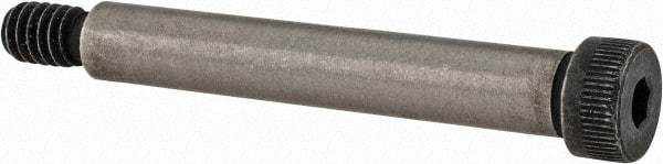 Value Collection - 5/16" Shoulder Diam x 2" Shoulder Length, 1/4-20 UNC, Hex Socket Shoulder Screw - 4140 Alloy Steel with Nylon Locking Patch, 7/32" Head Height x 7/16" Head Diam - USA Tool & Supply