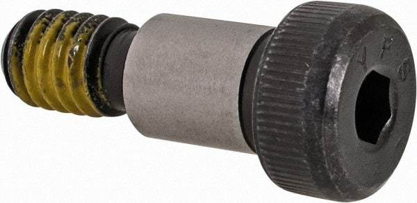 Value Collection - 3/8" Shoulder Diam x 1/2" Shoulder Length, 5/16-18 UNC, Hex Socket Shoulder Screw - 4140 Alloy Steel with Nylon Locking Patch, 1/4" Head Height x 9/16" Head Diam - USA Tool & Supply