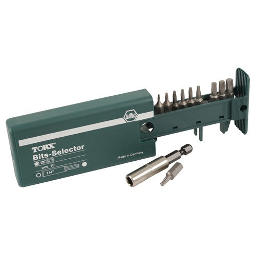 Torx Bit Selector Set T5-T30, Magnetic 1/4″ Bit Holder in Plastic Storage Box - USA Tool & Supply