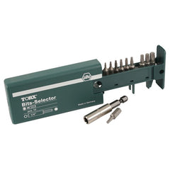 Torx Bit Selector Set T5-T30, Magnetic 1/4″ Bit Holder in Plastic Storage Box - USA Tool & Supply