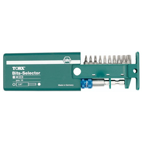 Torx Bit Selector Set T7-T40, Magnetic 1/4″ Bit Holder in Plastic Storage Box - USA Tool & Supply