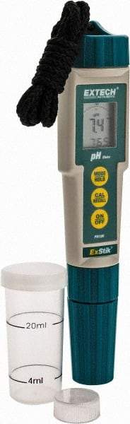 Extech - 0 to 14 pH, pH Meter - Flat Surface pH Meter Probe, Accurate up to 0.01 pH - USA Tool & Supply
