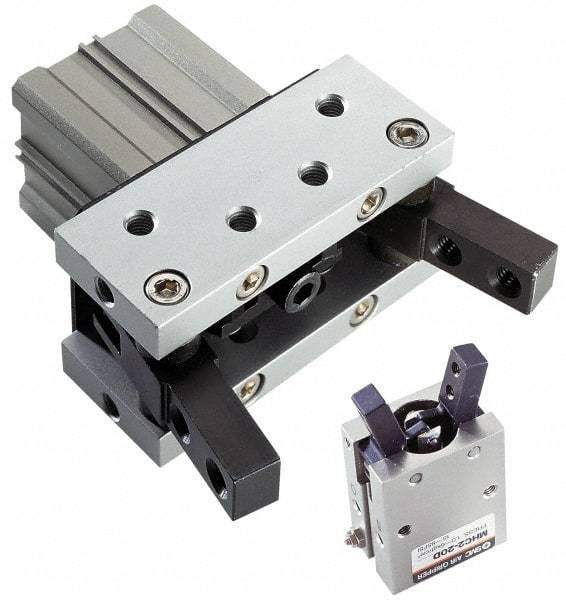 SMC PNEUMATICS - M5x0.8 Single Action Air Gripper - External Angular Gripper, 36 to 87 psi - USA Tool & Supply