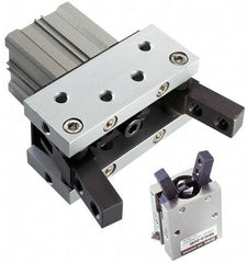 SMC PNEUMATICS - M5x0.8 Single Action Air Gripper - External Angular Gripper, 36 to 87 psi - USA Tool & Supply