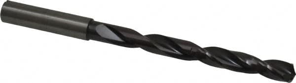 Guhring - 8.60044mm 140° Spiral Flute Solid Carbide Taper Length Drill Bit - USA Tool & Supply