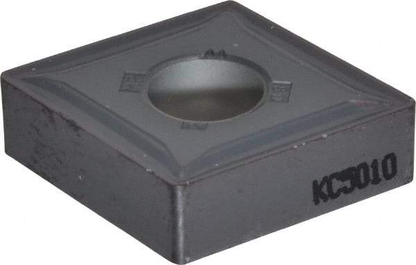 Kennametal - CNMG642 MP Grade KC5010 Carbide Turning Insert - TiAlN Finish, 80° Diamond, 3/4" Inscr Circle, 1/4" Thick, 1/32" Corner Radius - USA Tool & Supply