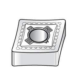 Kennametal - CNMG642 MS Grade KC5525 Carbide Turning Insert - TiAlN Finish, 80° Diamond, 3/4" Inscr Circle, 1/4" Thick, 1/32" Corner Radius - USA Tool & Supply