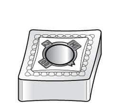 Kennametal - CNMG642 MS Grade KC5525 Carbide Turning Insert - TiAlN Finish, 80° Diamond, 3/4" Inscr Circle, 1/4" Thick, 1/32" Corner Radius - USA Tool & Supply