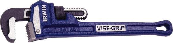 Irwin - 14" Cast Iron Straight Pipe Wrench - 2" Pipe Capacity - USA Tool & Supply