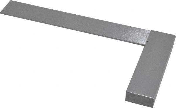 SPI - 6" Blade Length, 4" Base Length Spring Steel Square - 0.0007" (Parallel) & 0.0014" (Square) Accuracy - USA Tool & Supply
