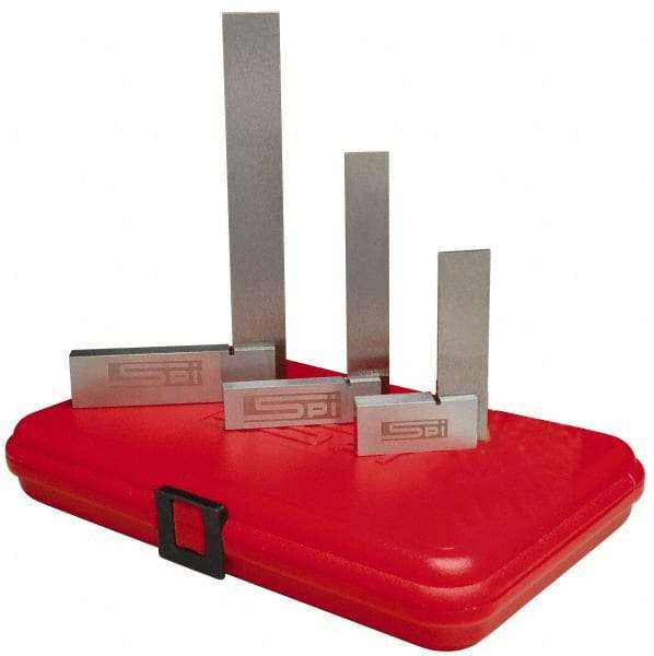 SPI - 3 Piece, 2, 3, 4 Inch Base Length, 2, 4, 6 Inch Blade Length, Square Set - USA Tool & Supply