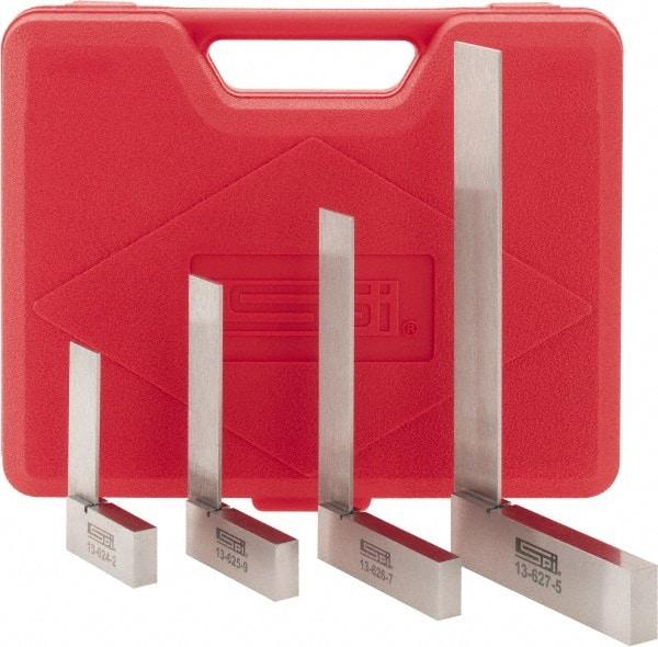 SPI - 4 Piece, 2, 2-1/2, 3, 4 Inch Base Length, 2, 3, 4, 6 Inch Blade Length, Square Set - USA Tool & Supply