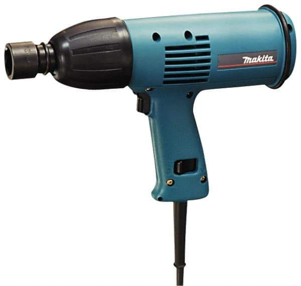 Makita - 1/2" Drive, 150 Ft/Lb Torque, Pistol Grip Handle, 2,200 RPM, Impact Wrench - 3.3 Amps, 120 Volts - USA Tool & Supply