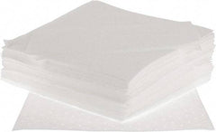 Brady SPC Sorbents - 20.5 Gal Capacity per Package, Oil Only Pad - 17" Long x 15" Wide, White, Polyester/Cotton - USA Tool & Supply