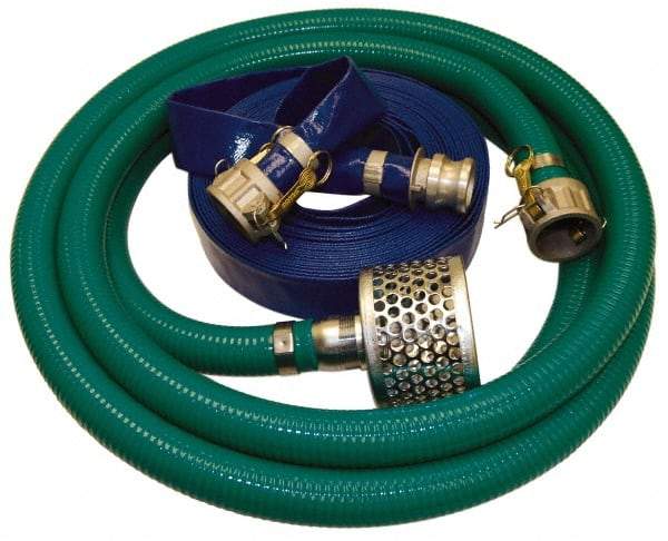 Alliance Hose & Rubber - Suction and Discharge Pump Hose Kits - For Use with 3 Inch Pumps with Cam and Groove Couplings - USA Tool & Supply