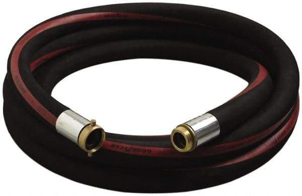 Alliance Hose & Rubber - 1" ID x 1-1/2" OD x 50' OAL, Male x Female Petroleum Transfer Hose - 150 Max Working psi, -35 to 200°F, 2" Bend Radius, 1" Fitting, Black - USA Tool & Supply