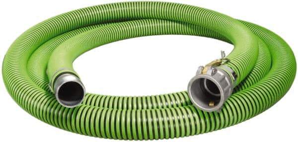 Alliance Hose & Rubber - -40 to 180°F, 4" Inside x 4.67" Outside Diam, Thermoplastic Rubber with Polyethylene Helix Liquid Suction & Discharge Hose - Green & Black, 20' Long, 29 Vacuum Rating, 40 psi Working & 150 psi Brust Pressure - USA Tool & Supply