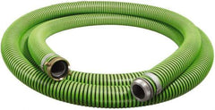 Alliance Hose & Rubber - -40 to 180°F, 6" Inside x 6-3/4" Outside Diam, Thermoplastic Rubber with Polyethylene Helix Liquid Suction & Discharge Hose - Green & Black, 20' Long, 29 Vacuum Rating, 25 psi Working & 150 psi Brust Pressure - USA Tool & Supply