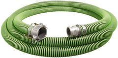 Alliance Hose & Rubber - -40 to 180°F, 6" Inside x 6-3/4" Outside Diam, Thermoplastic Rubber with Polyethylene Helix Liquid Suction & Discharge Hose - Green & Black, 25' Long, 29 Vacuum Rating, 25 psi Working & 150 psi Brust Pressure - USA Tool & Supply