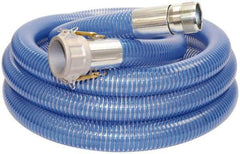 Alliance Hose & Rubber - -40 to 150°F, 2" Inside x 2.33" Outside Diam, PVC Liquid Suction & Discharge Hose - Transparent Blue, 20' Long, 29 Vacuum Rating, 80 psi Working Pressure - USA Tool & Supply