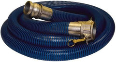 Alliance Hose & Rubber - -40 to 150°F, 4" Inside x 4-1/2" Outside Diam, PVC Liquid Suction & Discharge Hose - Transparent Blue, 25' Long, 29 Vacuum Rating, 55 psi Working Pressure - USA Tool & Supply