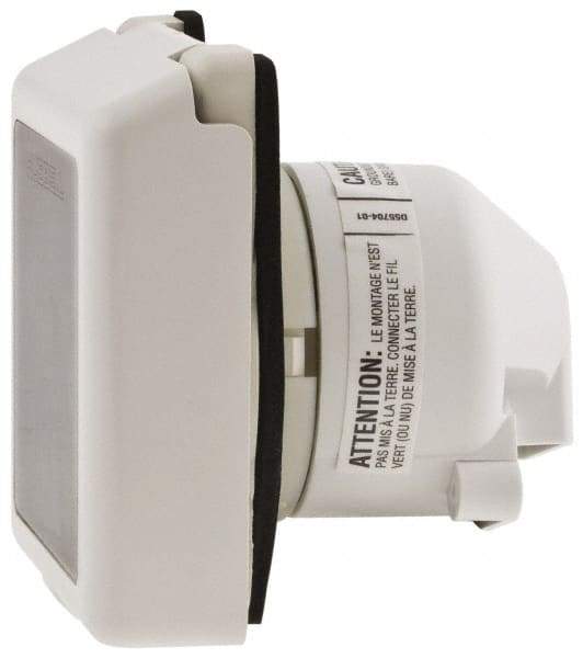 Hubbell Wiring Device-Kellems - 125 VAC, 50 Amp, Self Grounding Inlet - 3 Poles, 3 Wire, Male End, White - USA Tool & Supply