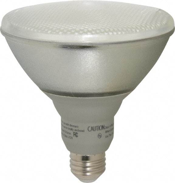 Value Collection - 23 Watt Fluorescent Flood/Spot Medium Screw Lamp - 2,700°K Color Temp, 100 Lumens, PAR38, 10,000 hr Avg Life - USA Tool & Supply